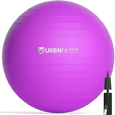 Exercise Ball for Yoga, Balance, Stability, Fitness, Pilates, Therapy,  Office Ball Chair, Flexible Seating, Non Slip, Pink 
