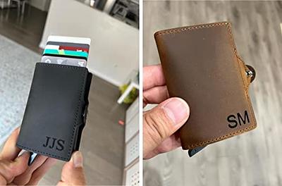 AirTag Trackable Full Grain Leather Wallet Card Holder