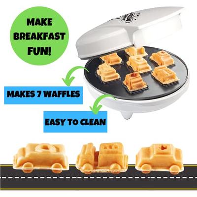 Cars & Trucks Mini Waffle Maker - Make 7 Fun Different Vehicles - Police Car  Firetruck Construction Truck