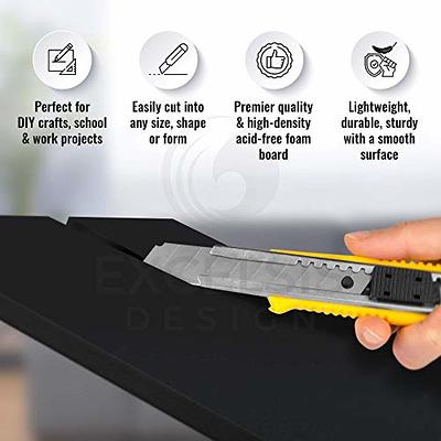 Excelsis Design 15 Pack Foam Board 20x24 Inches, Black Foam Board 3/16  Inch Thick Black Core Mat