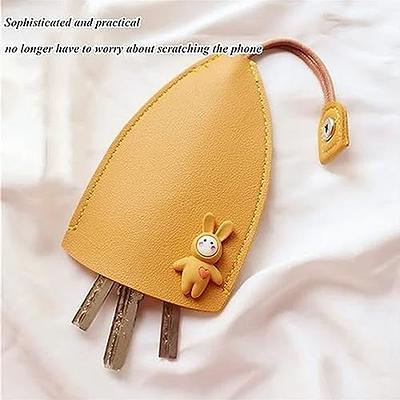 Creative Pull Out Keychain Key Sleeve, Cartoon Pu Leather