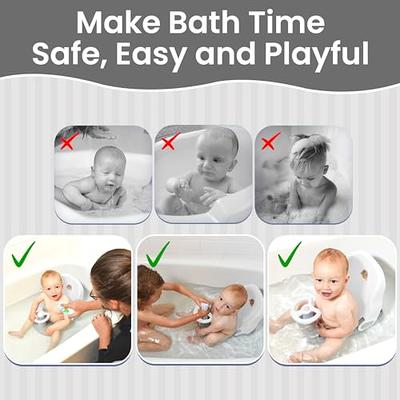 Inflatable Baby Bathtub, Anti- Slip Toddler Tub Portable Newborn Bathtub  with Foldable Shower Basin Travel Tub for 6-36 Months Infants Bathing