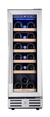 Wine Fridge, Freestanding Wine Refrigerator, 18 Bottle Wine Cooler