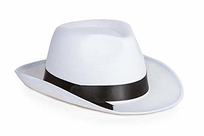 Kangaroo White Fedora Brim Felt Church Hat Men Women I Summer Beach Sun Hat  with Band I Men's 1920s Gatsby Gangster Costume - Yahoo Shopping