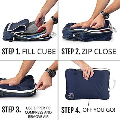 Extra Large Compression Packing Cubes for Travel Packaging Cube Luggage  Organizers 7 Piece Set-Ultralight, Expandable/Compression Bags for Clothes  (Navy/White)) - Yahoo Shopping