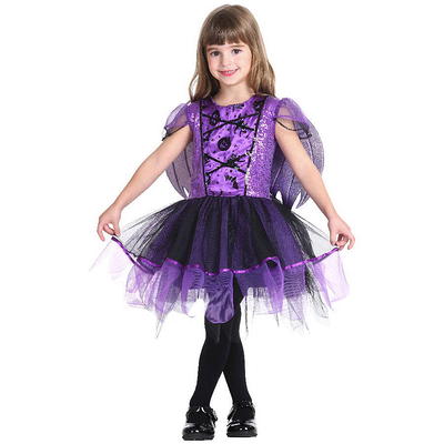 Halloween Bats Kids Witch Leggings Purple Black Pants Teen Cosplay Children  Costume Birthday Gift Tights Workout Party Spandex Activewear 