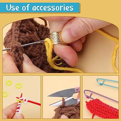 4 Pcs Braided Ring Crochet Supplies and Accessories Hook Crocheting for  Split Markers Yarn