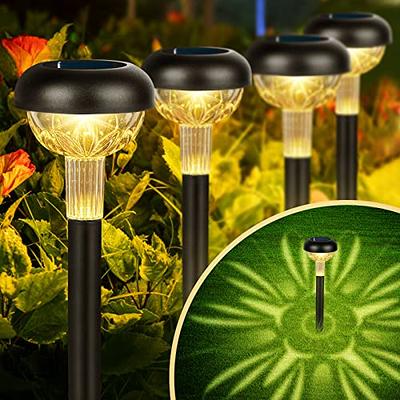 Kooper Solar Pathway Lights Outdoor 8 Pack, Upgraded Solar Panel Waterproof Auto On/Off Solar Garden Lights, LED Bright Landscape Outdoor Solar