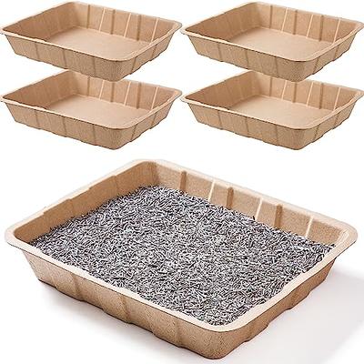 5pcs Cat Litter Box, Kitten Litter Boxes with Litter Spatula Shallow Litter  Box Plastic Litter Tray Portable Practical Cat Waste Tray Kitten Boxes for