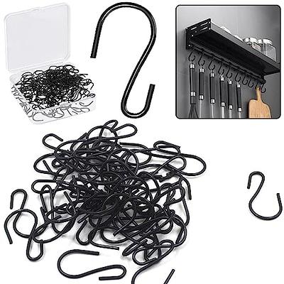 20pcs S Hooks For Hanging Plants, Black S Shaped Hooks Plastic S Hook