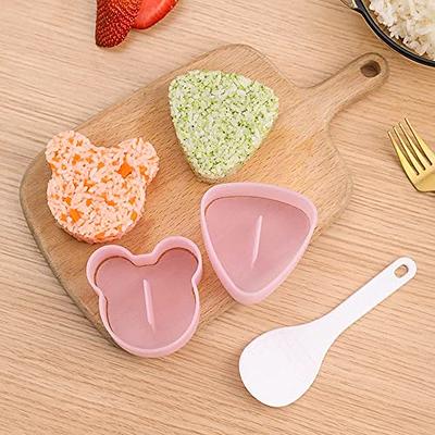 Spam Musubi Mold Rice Ball Maker Onigiri Kit - 7 Pcs Onigiri Mold Set with  Luncheon Meat Cheese Egg Butter Cutter Slicer and Rice Paddle - Easy To Use