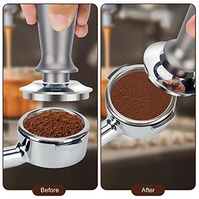 Coffee Tamper 58mm, Espresso Hand Tamper 58mm,304 Stainless Steel Espresso  Coffee Tamper 58mm with Mat