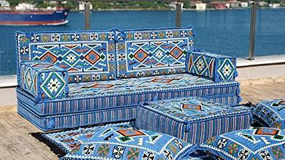 8 Thickness Royal Blue Floor Cushions Arabic Floor Sofa -  in 2023