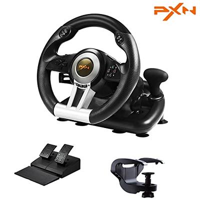 PXN V10 Force Feedback Gaming Racing Wheel with Magnetic Pedals and  Shifter, 270/900 Degree, Dual Paddles and Detachable Design Steering Wheel  for PC