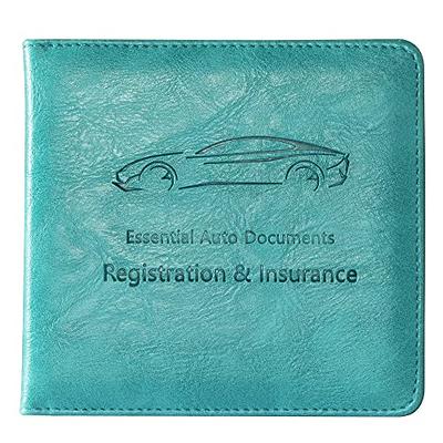 Mymazn Car Registration and Insurance Card Holder, PU Leather Car
