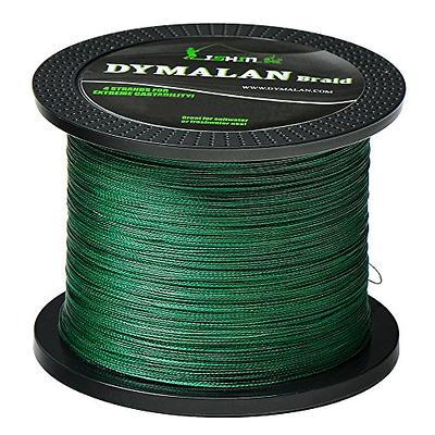 Dorisea Extreme Braid 100% PE Multi-Color(Fluorescent Green&Black) Braided Fishing Line 109Yards-2187Yards 6-550Lb Test Fishing Wire Fishing String
