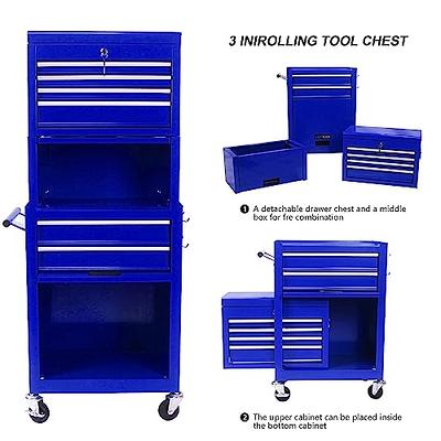 3-in-1 Tool Cart with 6-Drawer + 2-Cabinet Rolling Tool Chest Detachable Tool  Box on Wheels High Capacity Multifunctional Tool Storage Organizer for  Garage, Warehouse, Workshop, Repair Shop (Blue) - Yahoo Shopping