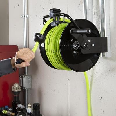 Flexzilla Portable Manual Open Face Air Hose Reel, 3/8 in. x 50 ft., Heavy  Duty, Lightweight, Hybrid, ZillaGreen - L8651FZ - Yahoo Shopping