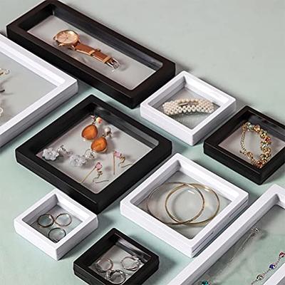 Euedue Clear Acrylic Jewelry Storage Box, Earring Jewelry