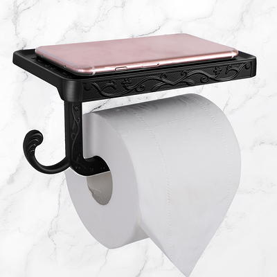 Mainstays Wall Mounted Toilet Tissue Holder, Matte Black