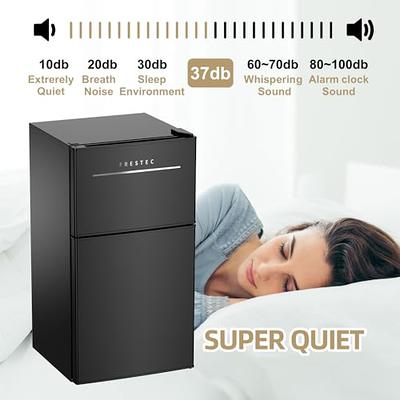 3.2 Cu.Ft. Small Refrigerator with Freezer, Mini Fridge for Bedroom, Mini  Dorm Refrigerator with 6 Settings Mechanical Thermostat, Energy Saving, for