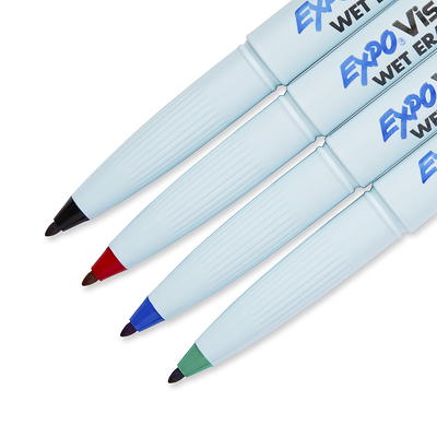 Expo Vis-A-Vis Wet-Erase Markers, Assorted Colors, 4 Count - Yahoo Shopping