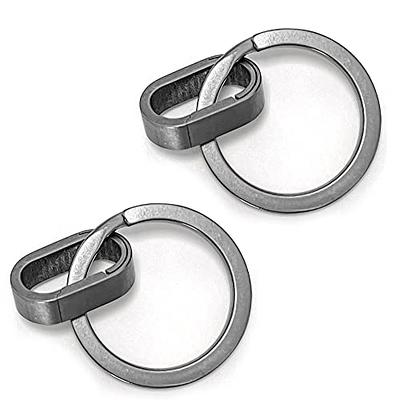 FEGVE Titanium Quick Release Swivel Keychain Key Keychain Clip with  Titanium Mini Quick Release Connecting Key Chain Rings