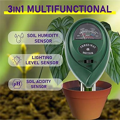 Cubilan 4 in 1 Soil Moisture Meter, PH Meter/Sunlight Intensity