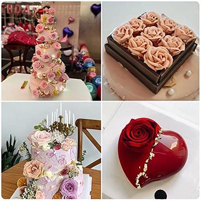 4 Pieces 3D Flower Silicone Soap Mold 3D Rose Flower Fondant Mold Flower  Bloom Rose Shape Silicone Mold Resin Rose Candle Mold for Cake Decoration