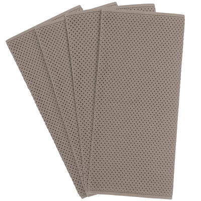 Monarch Brands Cooks Linen 12 x 12 Gray Windowpane Pattern 16 oz. 100%  Cotton Terry