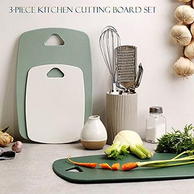 Cutting Boards For Kitchen,Plastic Cutting Board Set Of 3, Thick Chopping  Boards For Meat, Veggies, Fruits(Pink, 3Pcs)