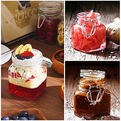 Glass Spice Jars, Glass Jars with Airtight Lids 4 Oz,Small Jars