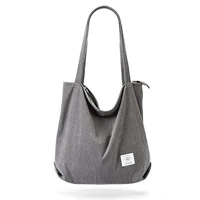 Women Solid Hobo Bag Versatile Corduroy Tote Handbag Bag