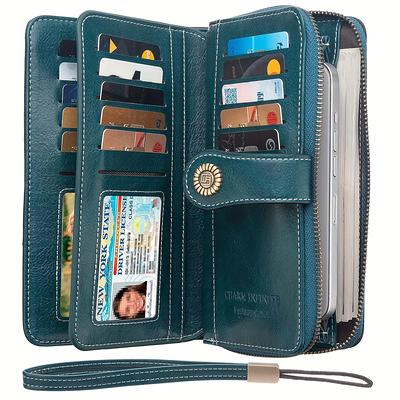 Letter Detail Long Wallet, Women's Fashion Faux Leather Wallet