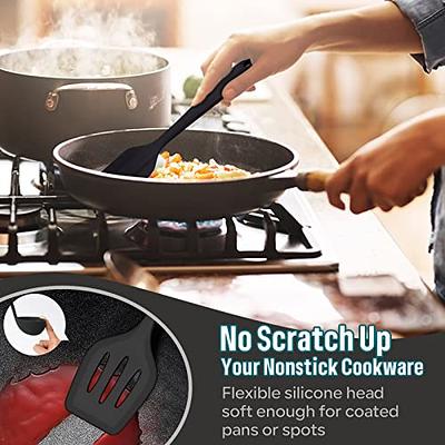 1 Set 7 Pcs Heat Resistant Silicone Kitchenware Cooking Utensils Set  Kitchen Non-Stick Cooking Utensils Baking Tools