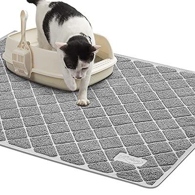 The Original Gorilla Grip 100% Waterproof Cat Litter Box Trapping Mat  35x23, Easy Clean, Textured Backing, Traps Mess for Cleaner Floors, Less  Waste