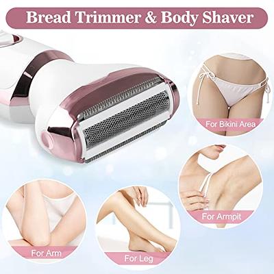 Electric hair removalElectric Shaver USB Rechargeable Waterproof Women  Trimmer Female Body Hair Clipper with Interchangeable Heads Personal  Supplies Purple 