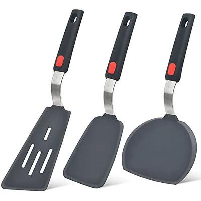 Silicone Spatula Set of 3 - Flexible Rubber Spatula, Spoonula, and