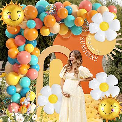 1/3Pcs White Daisy Flower Balloons Sunflower Foil Balloon for