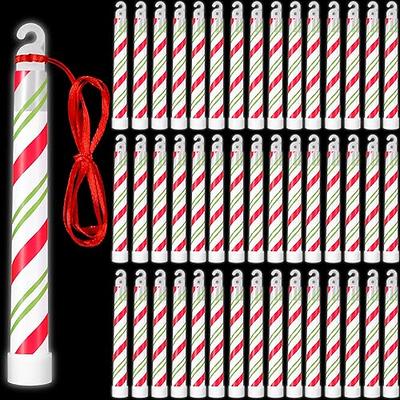 Libima 60 Pcs Christmas Glow Sticks Necklaces 6 Inch Candy Cane