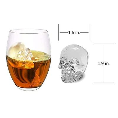 2 Pcs ice cube tray 3d skull ice mold 4 cute and funny ice skull for  whiskey x7954