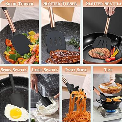 Umite Chef Silicone Kitchen Cooking Utensil Set, 43 pcs Spatula Set with  Stainless Steel Handle, Non…See more Umite Chef Silicone Kitchen Cooking