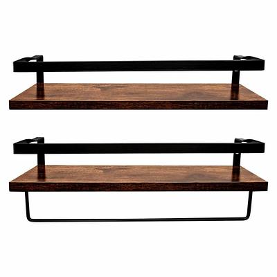 15.7 in. W x 5.9 in. D Tier Wall Mounted Floating Shelves, Rustic