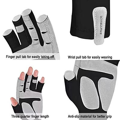 Riverruns UPF 50+ Sun Protection Fingerless Fishing Gloves for Men and  Women Fishing, Boating, kayaking, Hiking, Running