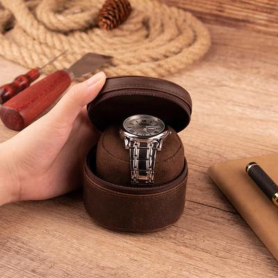 Watch Display Travel Box Leather Watch Storage Case Zipper 