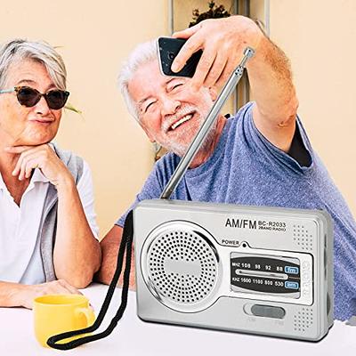 Yewrich AM FM Radio, Portable Battery Operated Transistor Radios, AC  Powered, Suit for Senior and Home, White : : Electronics