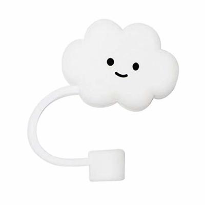 6 Pcs Cloud Straw Covers Cap Silicone 6-8mm Cloud Straw Topper Cute  Reusable
