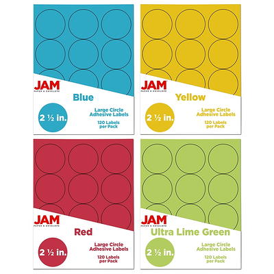 JAM Paper Circle Label Sticker Seals 1 23 White Pack Of 120