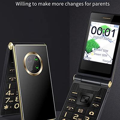 Tangxi GSM Flip Phone for Seniors,Unlocked Senior Flip Cell Phone with Big  Buttons,BT,Flip Phone for Elderly,Fast