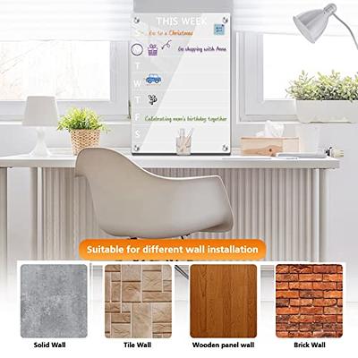 AITEE 16x12 Inches Acrylic Clear Magnetic Dry Erase Board Calendar for  Refrigerator Includes 6 Dry Erase Markers with 3 Colors